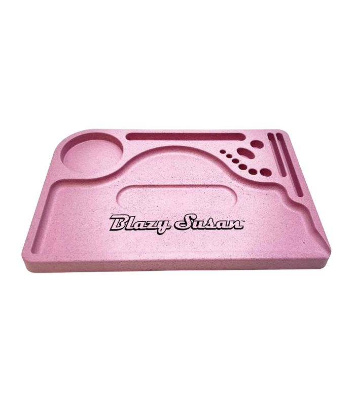 BLAZY SUSAN ROLLING TRAY PLASTIC - ROSA