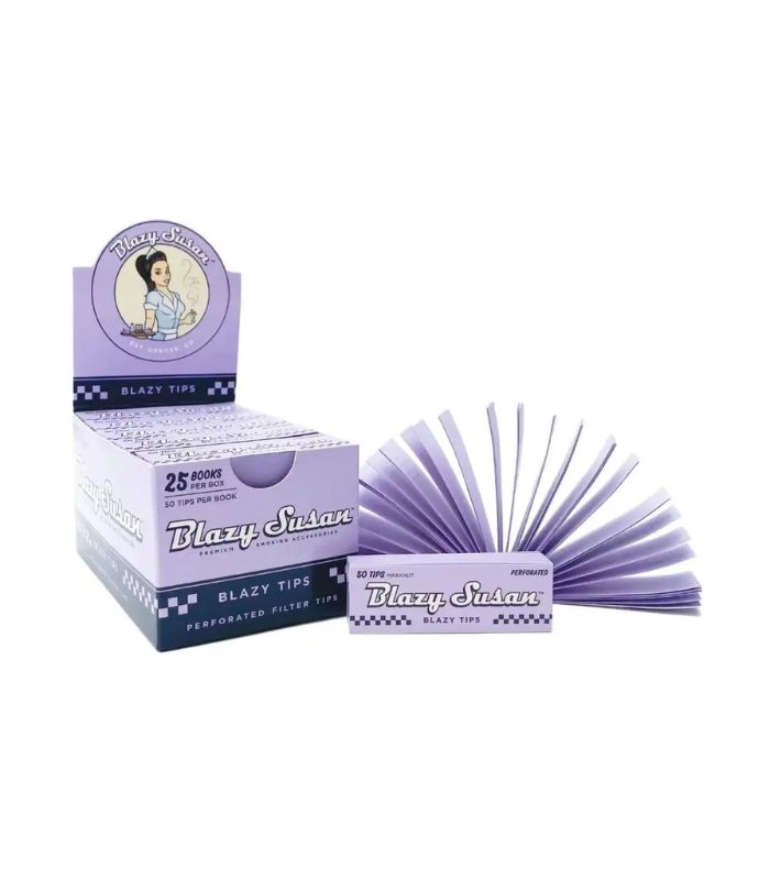 BLAZY SUSAN TIPS - 25 PACKS / 50 FILTROS MORADOS