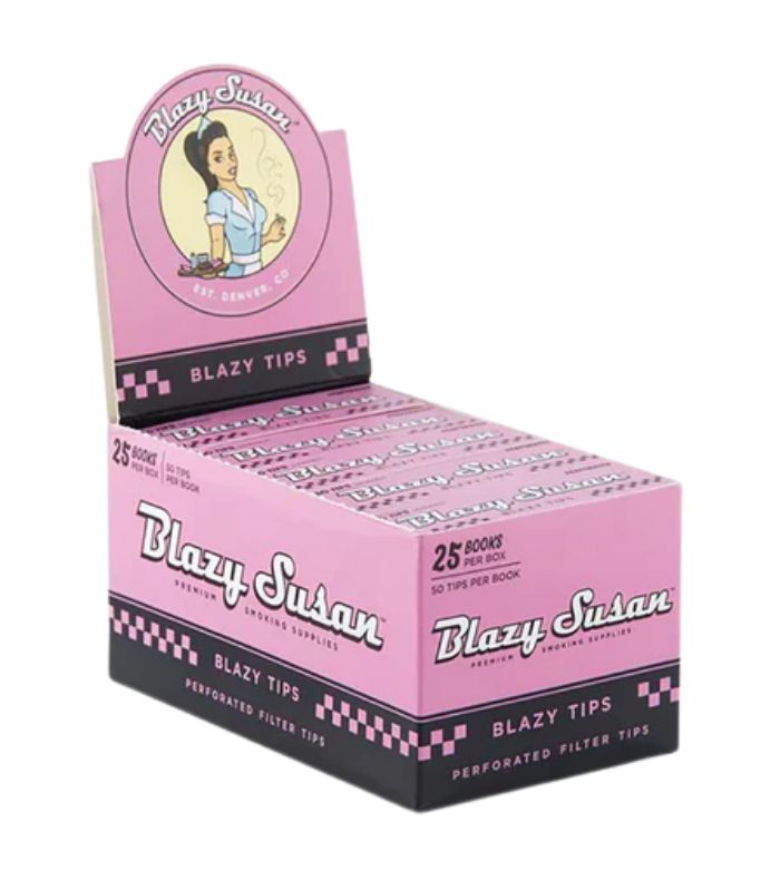 BLAZY SUSAN TIPS - 25 PACKS / 50 FILTROS ROSAS