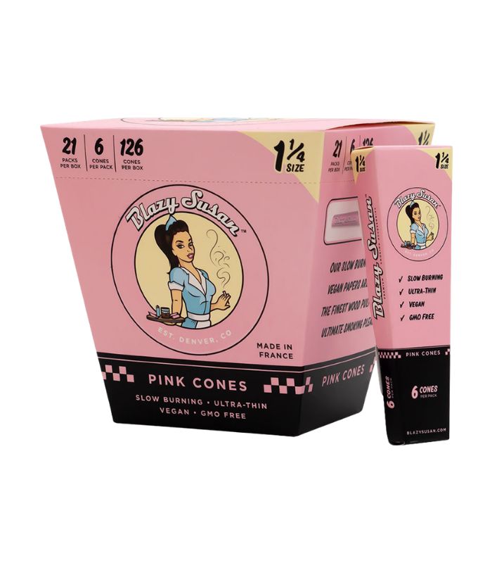 BLAZY SUSAN CONES 1 ¼ - 21 PACKS - PINK