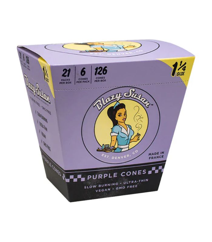 BLAZY SUSAN CONES 1 ¼ - 21 PACKS - MORADOS