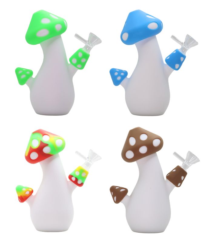 BONG DE SILICON HONGO 7” - COLORES VARIADOS