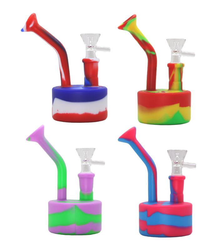 BONG DE SILICON BIG STRAW 5.5” - COLORES VARIADOS