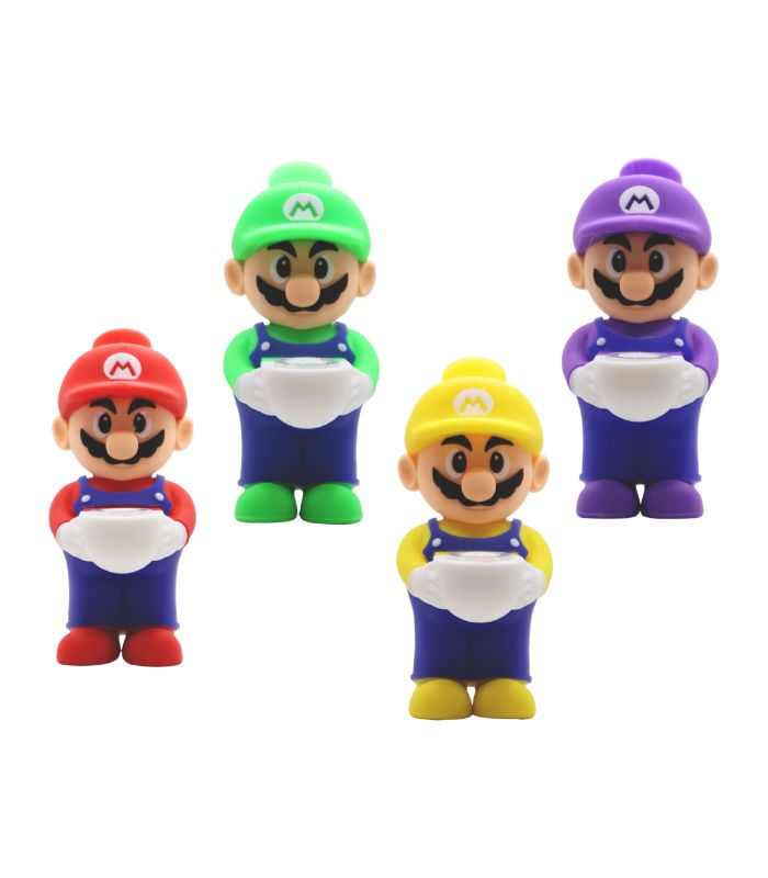 BONG DE SILICON MARIO BROS 6” - COLORES VARIADOS