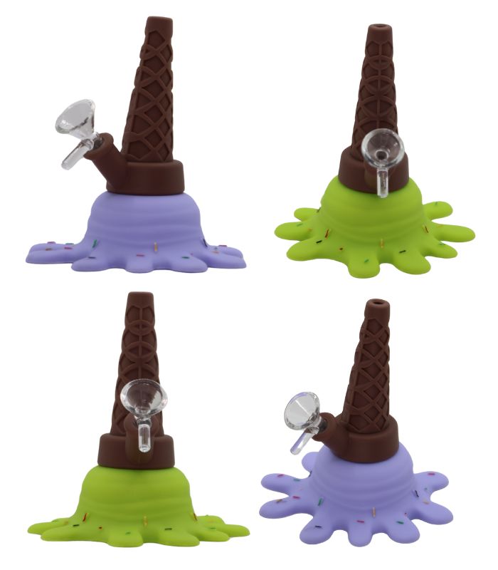 BONG DE SILICON ICE CREAM 6” - VARIOS COLORES