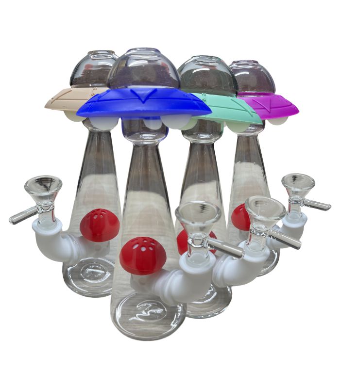 BONG DE SILICON ALIEN UFO 7" - COLORES VARIADOS