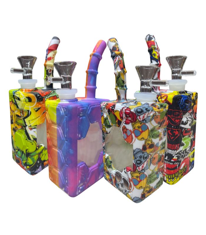 BONG DE SILICON BOTTLE JUICE 7” - COLORES VARIADOS