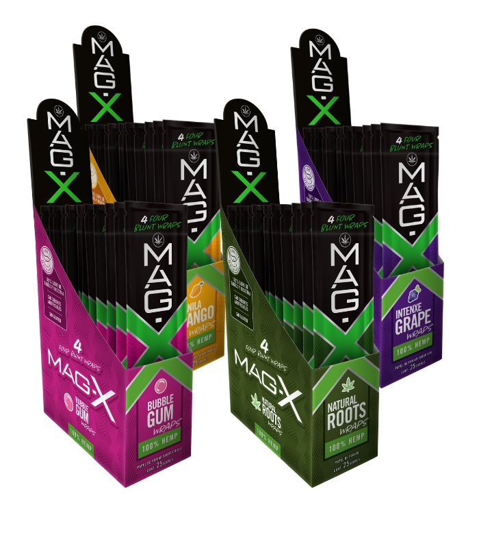 MAG-X BLUNTS 25 PACKS / 4 BLUNTS - SABORES VARIADOS