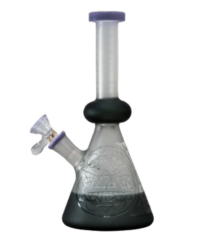 BONG DE VIDRIO TATAOO BEAKED FROSTED MATRIX PERC 9” - COLORES VARIADOS