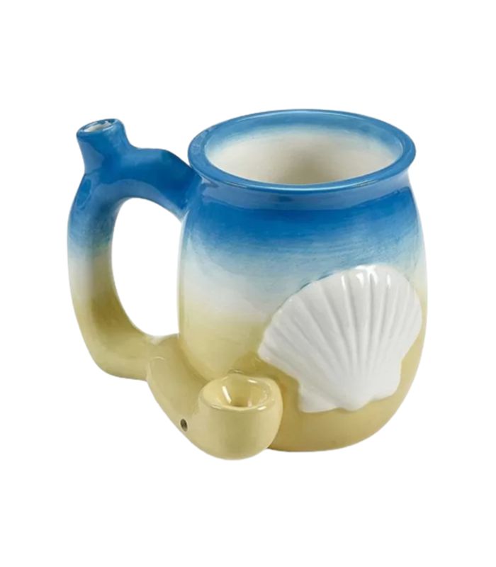 TAZA DE CERÁMICA CON PIPA - CONCHA