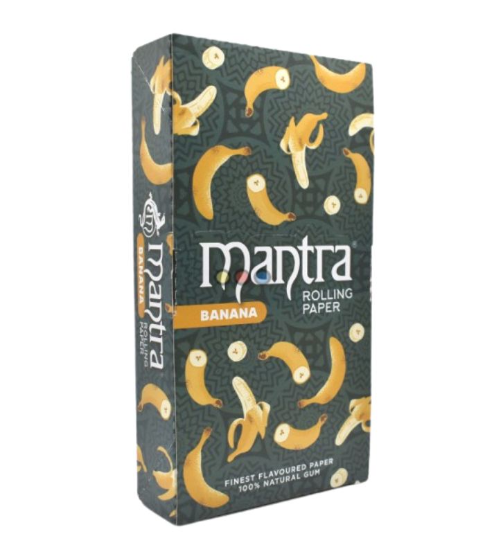 MANTRA BANANA MEDIUM CON FLOWPACK - 25 PACKS / 33 PAPELES