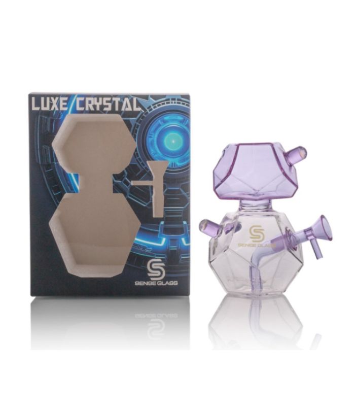 SENSE GLASS LUXE CRYSTAL BONG 6” - MORADO