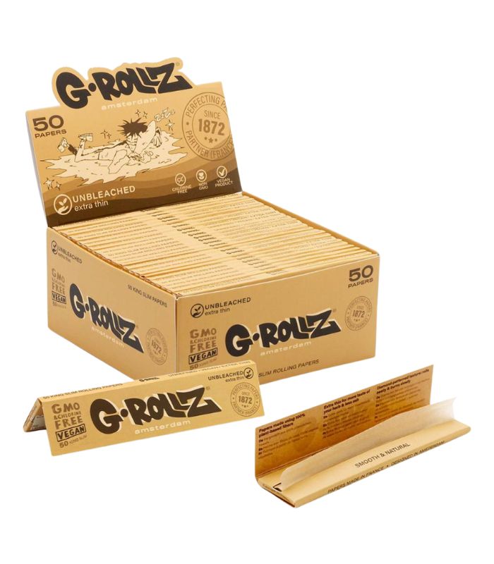 G-ROLLZ PAPERS K/S UNBLEACHED EXTRA THIN - 50 PACKS