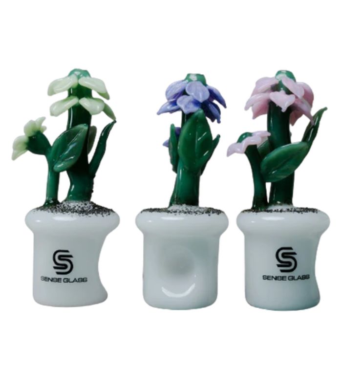 SENSE GLASS HANDPIPE FLORA 5”