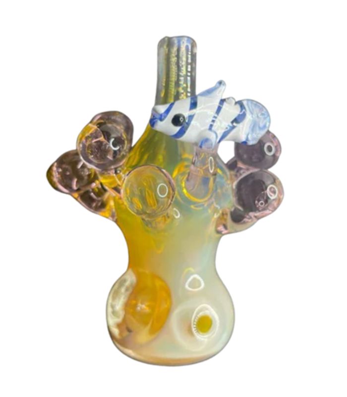PIPA DE VIDRIO  PESCADO EN CORAL 4”