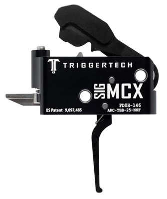 TriggerTech ARCTBB25NNF Adaptable Two-Stage Flat Trigger with 2.50-5 lbs Draw Weight & Black PVD Finish for Sig MCX