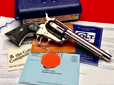 NEW UNFIRED, 1998 Colt SAA 5.5&quot; .45 Colt FACTORY NICKEL FINISH