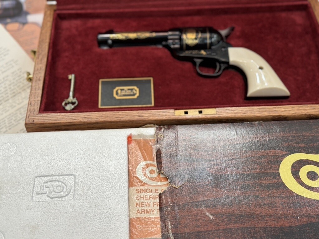 UNFIRED, JOHN WAYNE Colt SAA 45 Colt 4.75" *FACTORY ENGRAVED & ELEPHANT IVORY COLT CUSTOM SHOP SPECIAL EDITION