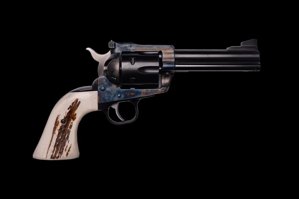 CNC RUGER PREMIER BLACKHAWK 45LC/45ACP COMES WITH BOTH CYLINDERS CASE HARDENED STAG GRIPS 1/200