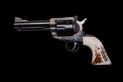 CNC RUGER PREMIER BLACKHAWK 45LC/45ACP COMES WITH BOTH CYLINDERS CASE HARDENED STAG GRIPS 1/200