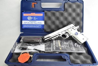 BRIGHT POLISHED Colt Govt 1911 Rail Gun .45 ACP - BRAND NEW O1070RG