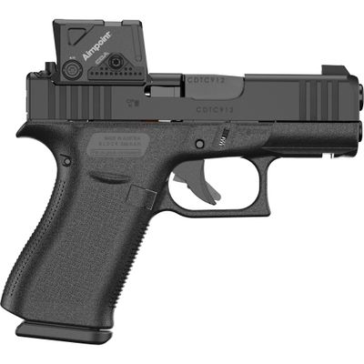 GLOCK, 43X M.O.S., Striker Fired, Semi-automatic, Polymer Frame Pistol, Sub-Compact, 9MM, 3.41" Barrel, GLOCK Marksman Barrel, nDLC Finish, Black, No Finger Grooves, Fixed Sights, 15 Rounds, 2 Magazin