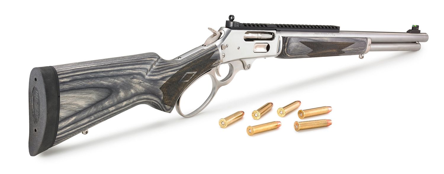 MARLIN 1895 TRAPPER 45-70 GOVT LEVER RIFLE BLK/STS, 45-70 GOV'T.