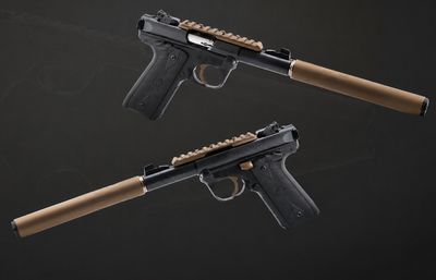 Ruger Mark IV Bronze with Hi Point 22 Hush Puppy