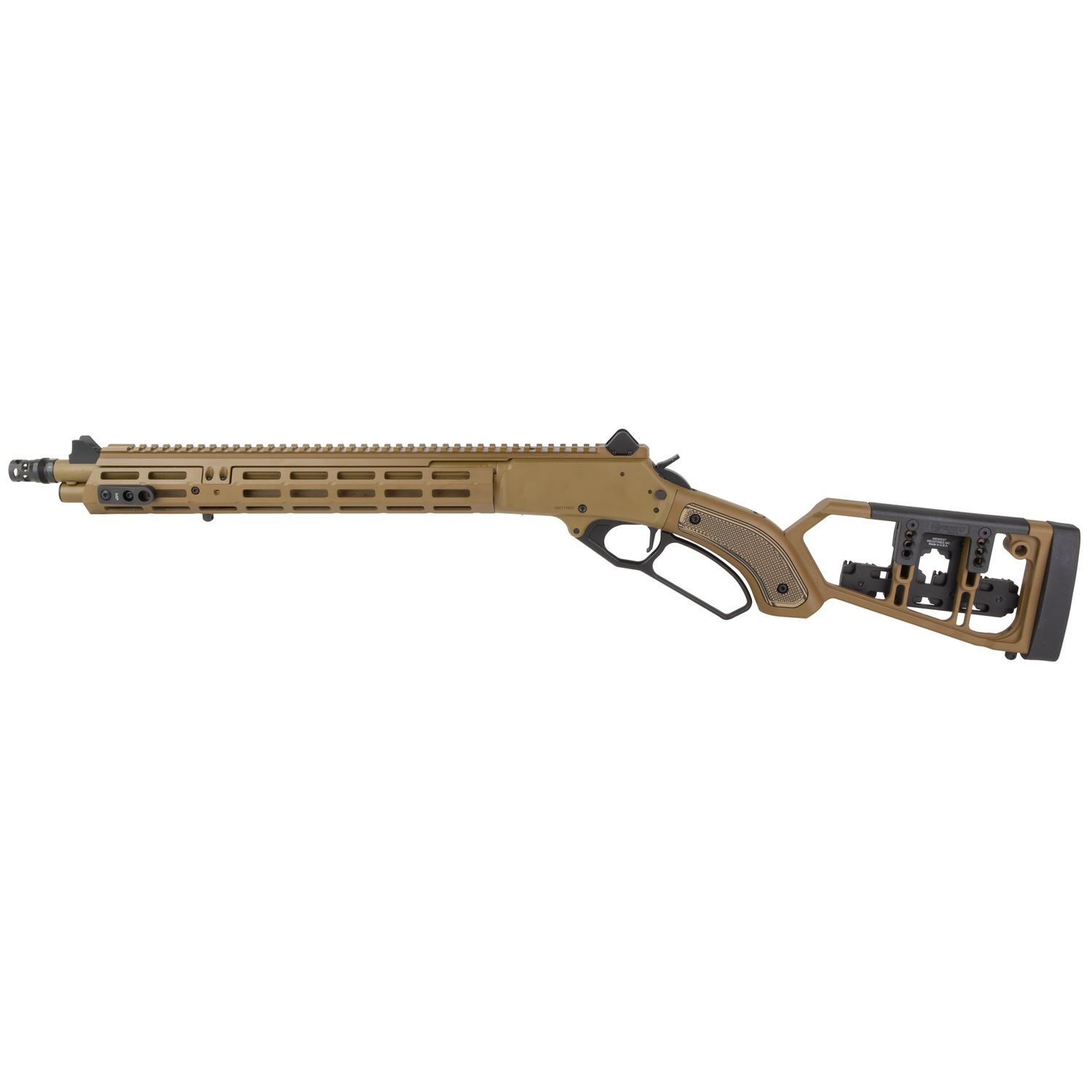 Marlin Firearms, 1895 Mad Pig Customs RSR Exclusive, Trapper, Lever Action Rifle, 45-70 Government, 16.5" Threaded Barrel, 11/16X24 Thread Pitch, Angled Spade Reaper Muzzle Brake, Action and Trigger J