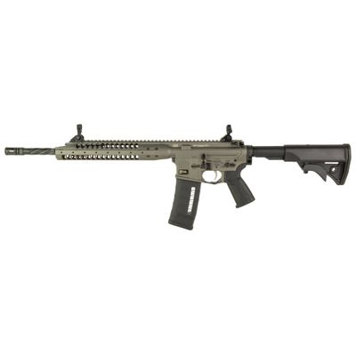 LWRC, SIX8-A5, Semi-automatic Rifle, AR, 6.8 SPC, 16.1" Cold Hammer Forged Spiral Barrel, Threaded 5/8X24, A2 Birdcage Flash Hider, Tungsten Gray, LWRCI Adjustable Compact Stock, Magpul MOE Plus Grip,