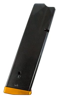 2 CZ-USA 11176 CZ 75 17rd 40S&amp;W CZ 75 TS/Czechmate Black Steel, orange floor plate.