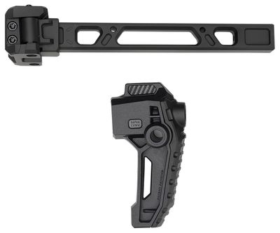 Strike Industries FSADUALSTOCK Black 6061-T6 Aluminum 9.44 OAL 1913 Pic Rail Mount, Stock
