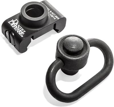 Daniel Defense, Rail Mount Quick Detach Swivel Attachment Point, Fits Picatinny Rail, Black Finish