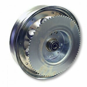 10″ STEEL WHEEL, CHROME PLATED, WITH 5/8″ ID PRECISION BALL BEARINGS & #35 SPROCKET & DRUM – 60 TOOTH