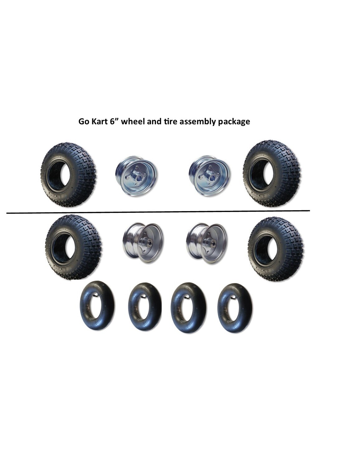 6" Steel Live Axle Tire and wheel Package DIY