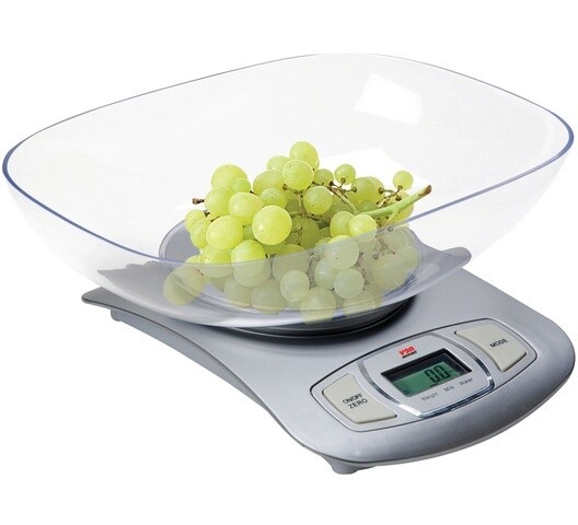 Von HESK01CS/VSWK01MCX Kitchen Weighing Scale, 5KG, Electronic – Stainless Steel