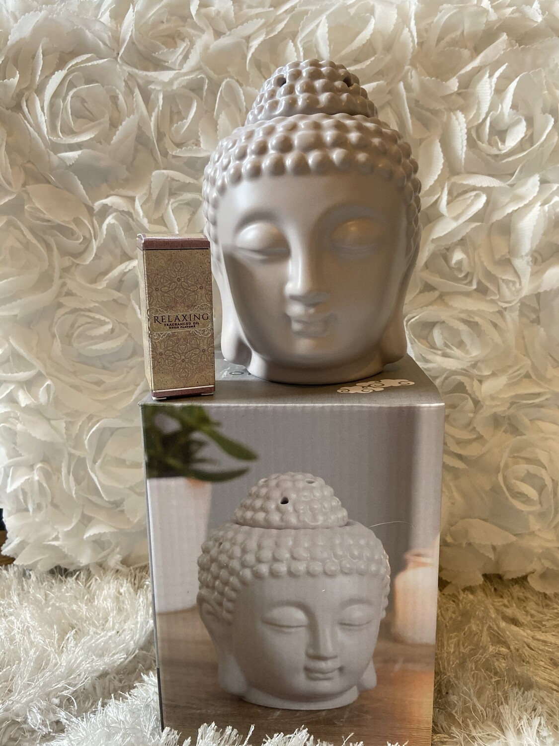 Buddha Oil Burner and fragrance oil set