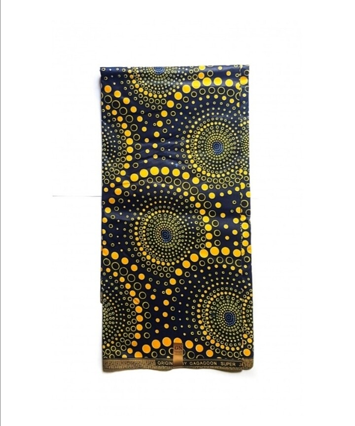 African Ankara Fabric "Blue Whirl"