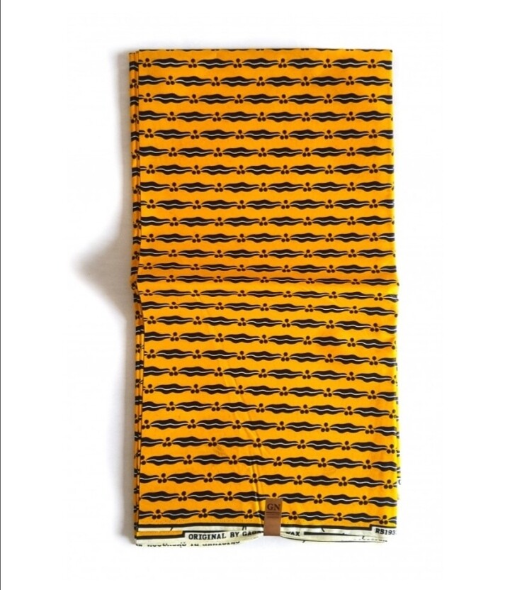 African Ankara Fabric "Yellow Fern"