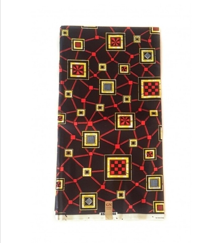 African Ankara Fabric "African Checkers"