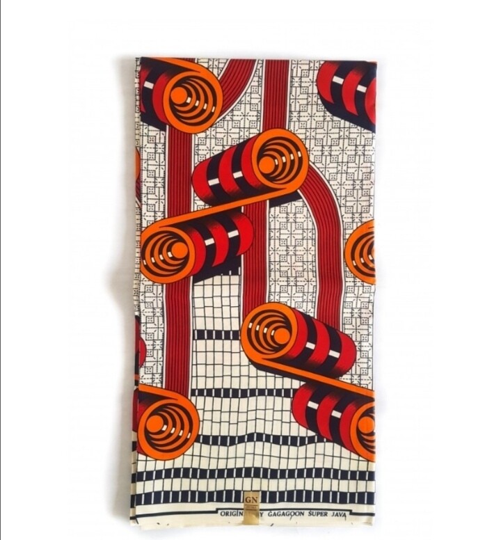 African Ankara Fabric "Cylinders"