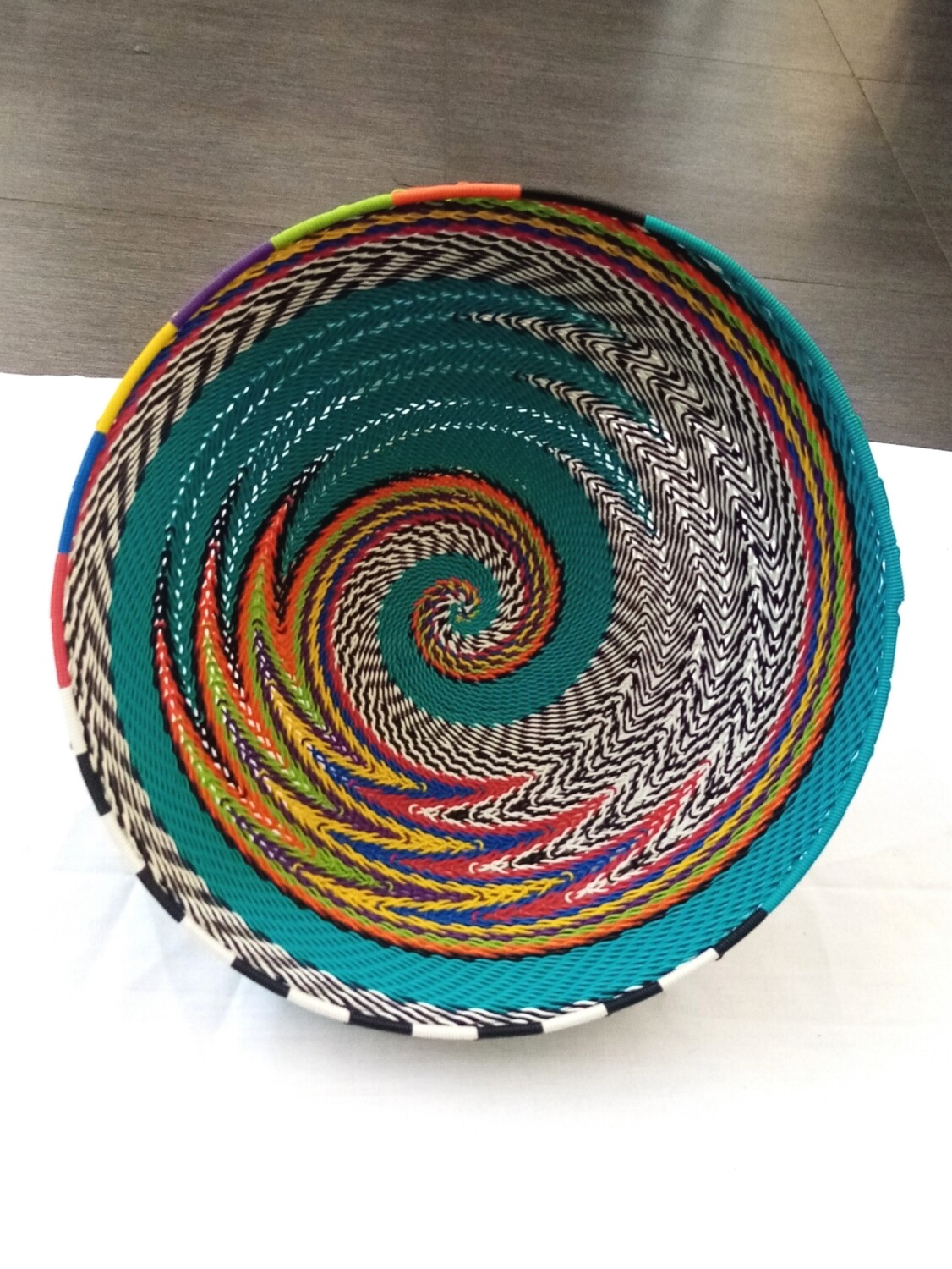 Telephone Wire Basket Medium Turquoise