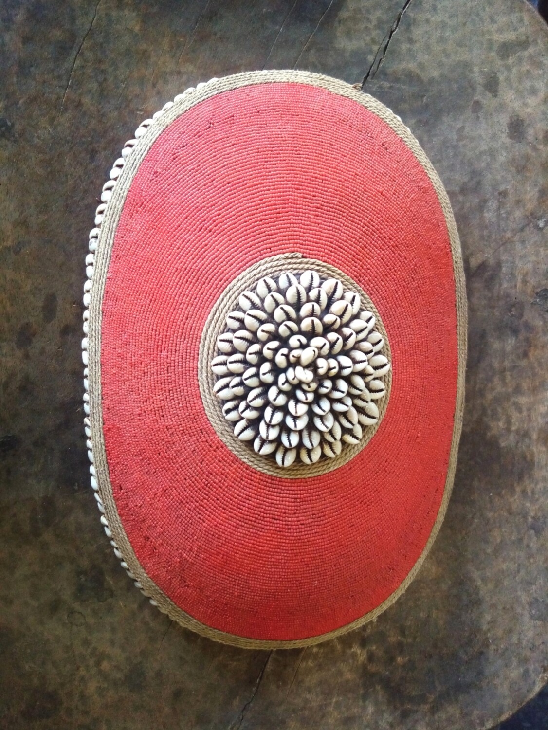 Cameroonian Shield Large Oval - Red