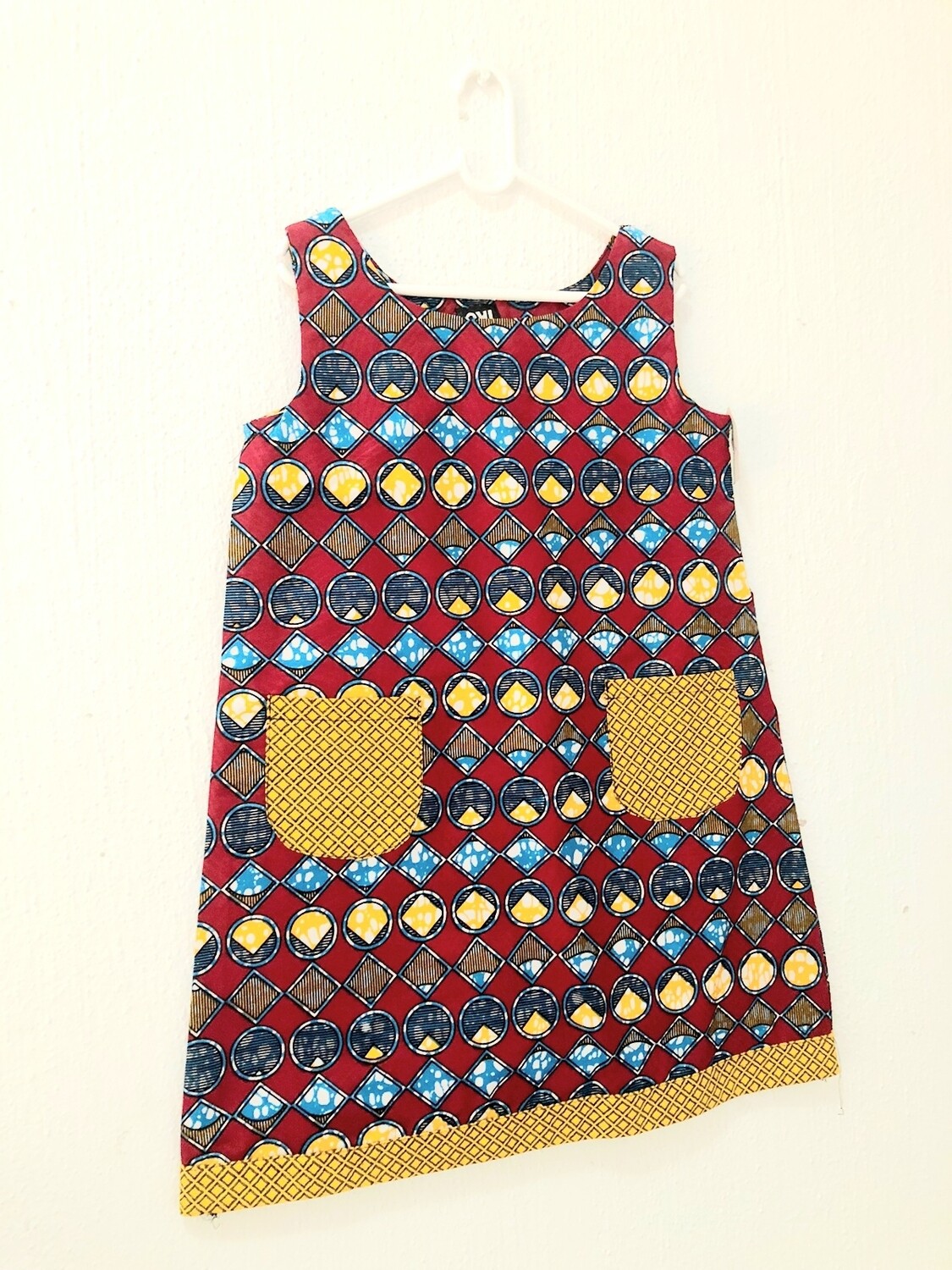 African Fabric Pinafore Age 9 - 10