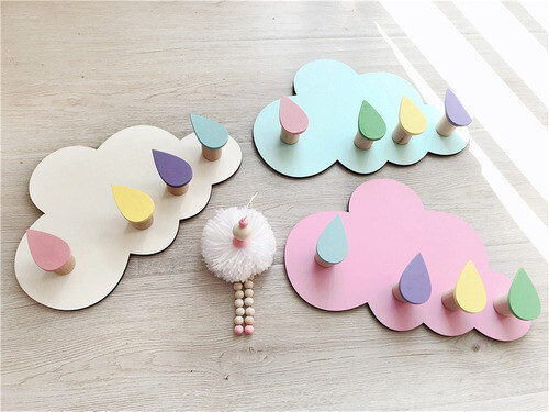 Percheros Nube, Color: Celeste