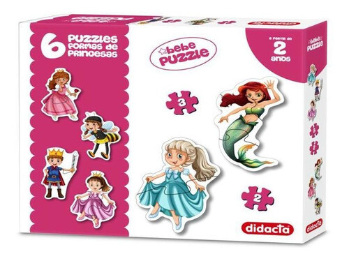 Puzzles Formas Princesas X 6