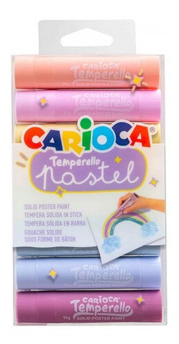 Témperas Carioca Temperello Estuche x 8 colores pastel