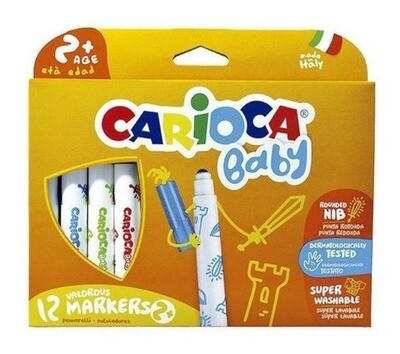 Marcadores gruesos Carioca Baby Caja x 12 colores