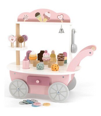 Mini Carrito De Helados En Madera