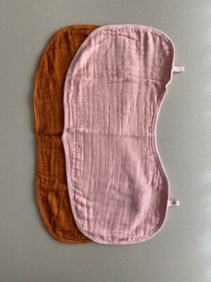 Pack X2 Provecheros Muselina Algodón Muted + Clay